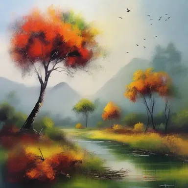 The artist brilliantly captured the essence of nature by multiplicatively blending various shades and textures in their painting.