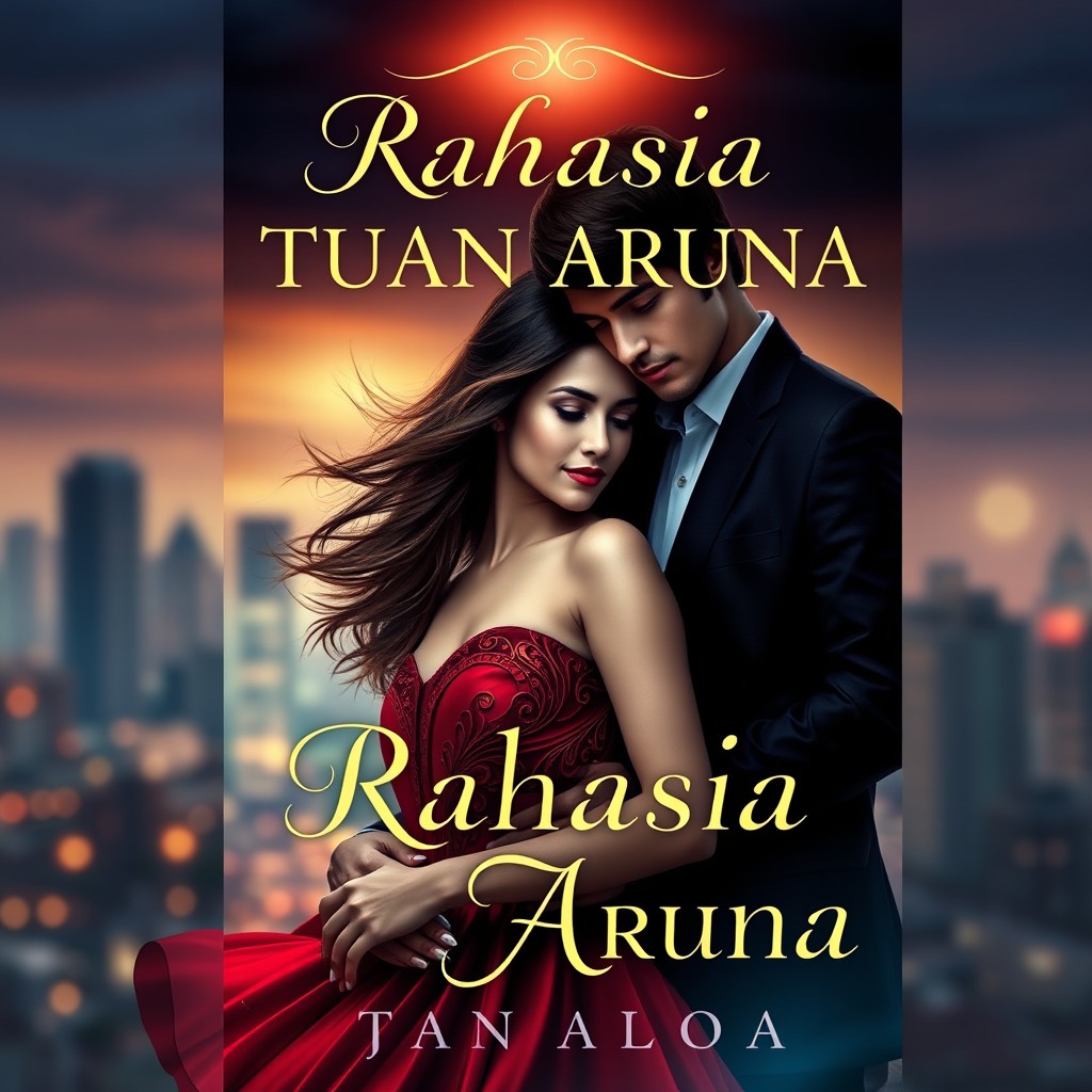 A captivating novel cover for 'Rahasia Tuan Aruna'