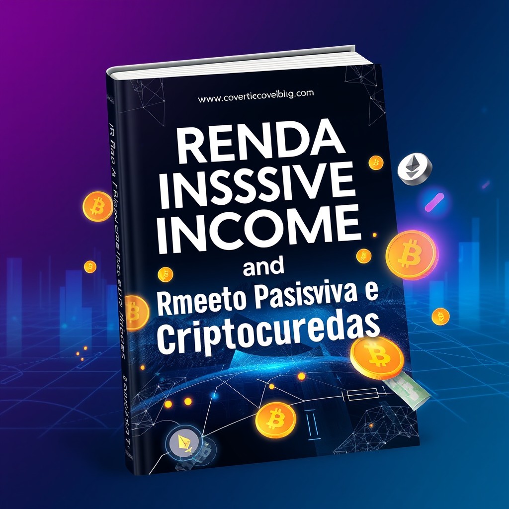 A stunning eBook cover design showcasing the theme of "Passive Income and Cryptocurrencies"