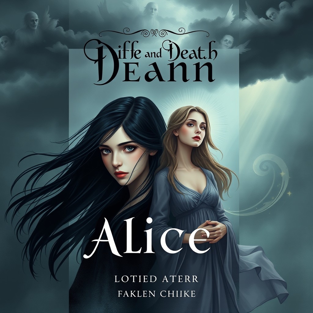 A book cover design centered on the theme of a dark, mysterious connection between life and death
