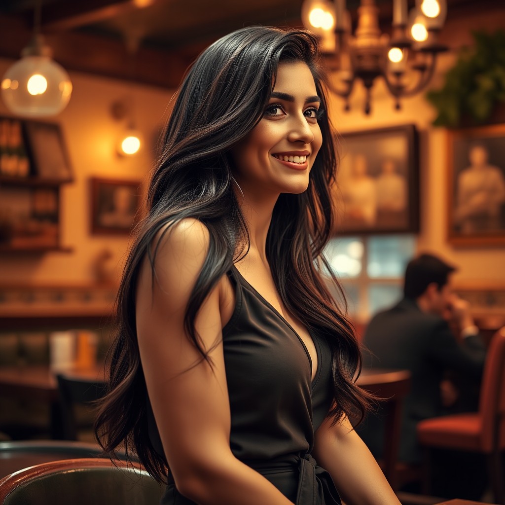 A beautiful Lebanese femme presenting woman, embodying elegance and charm