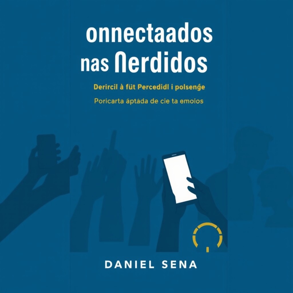 A book cover design for 'Conectados, mas Perdidos - Paradoxo da Geração Digital', exploring how the virtual world can alienate adolescent minds and what can be done about it, by: Daniel Sena