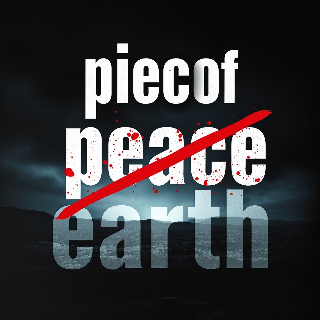 A striking novel cover featuring the title 'peace of earth'