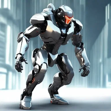 The protagonist had a futuristic robotic suit that was clad in sleek, metallic panels, enhancing their combat abilities.