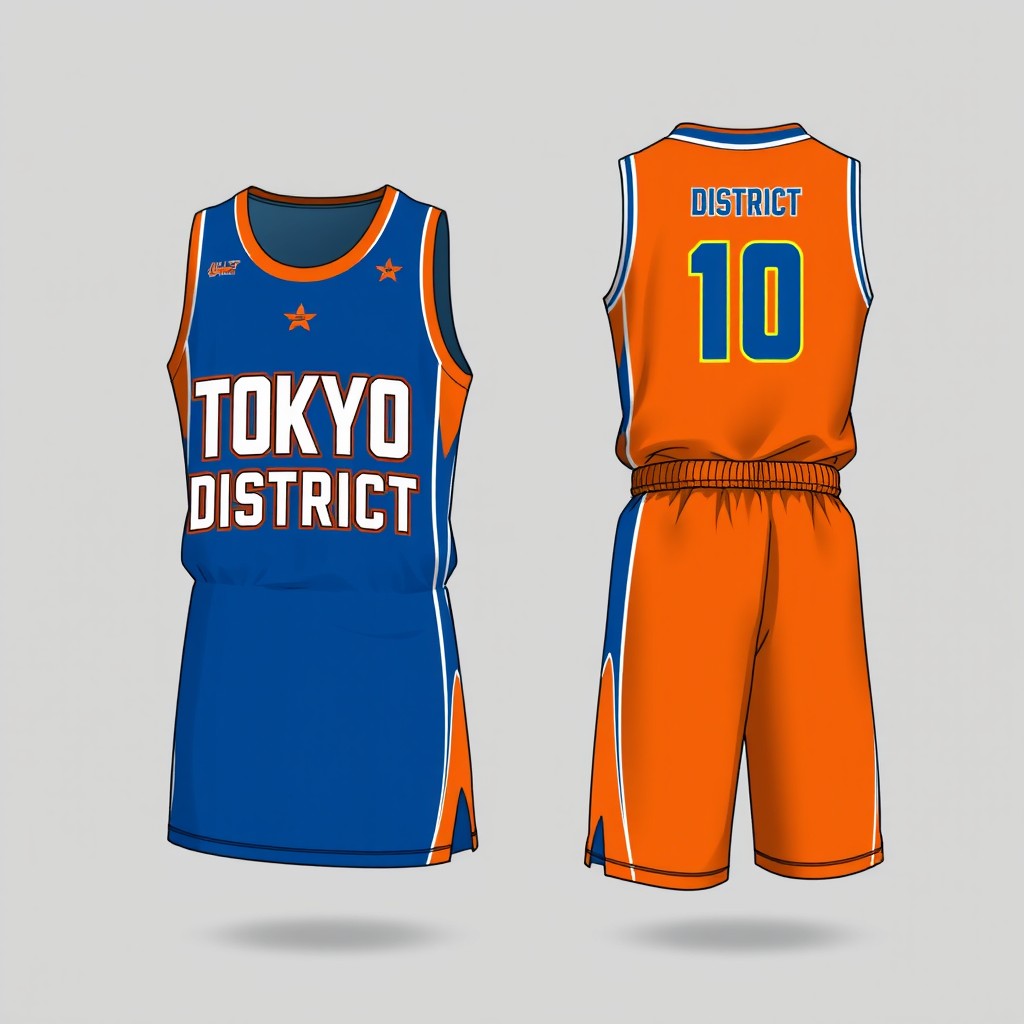 Design a cool and simple basketball full jersey, featuring a sleek and modern style