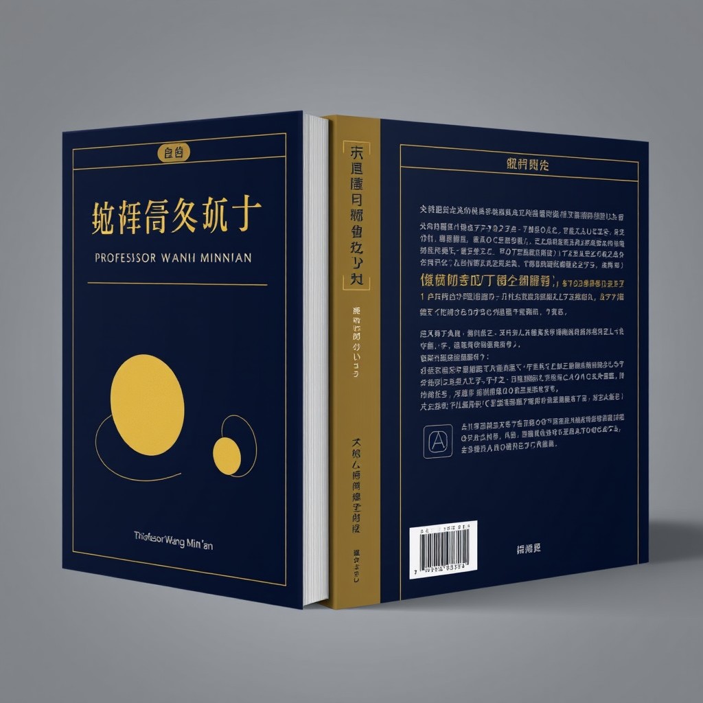 A sophisticated book cover design for Professor Wang Min'an's new book titled "Thirteen Lectures on Western Modern Thought