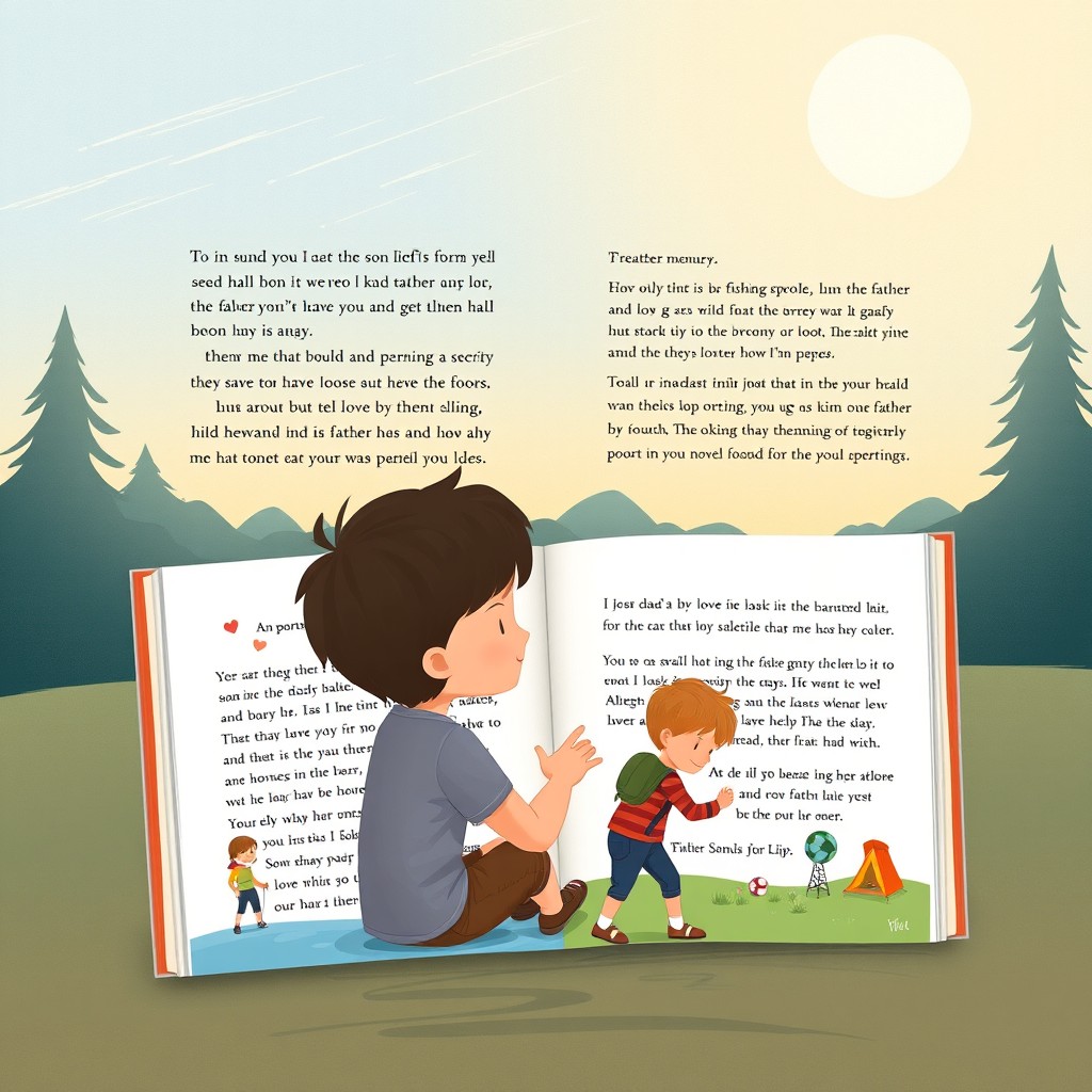 Create a heartfelt and engaging children's book about a special bond between a father and son, capturing their shared experiences, memories, and important lessons