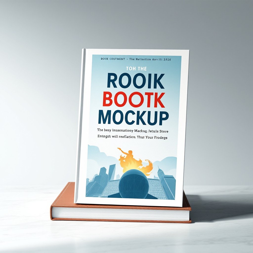 A professional and visually appealing book mockup featuring a front cover design based on the provided cover image and description