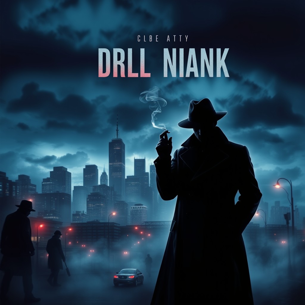 A thrilling ebook cover design featuring a dark and moody urban setting at night