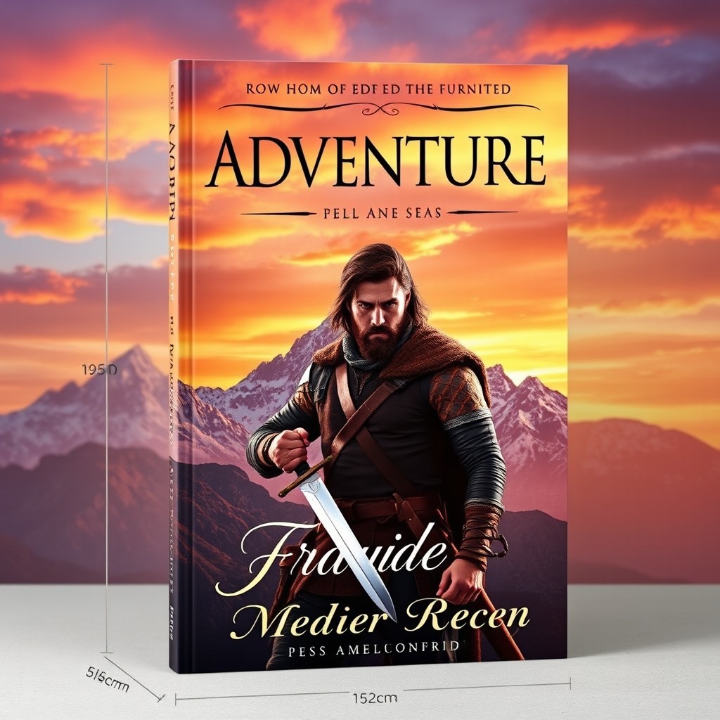A beautifully designed book cover that captures the essence of a thrilling adventure story