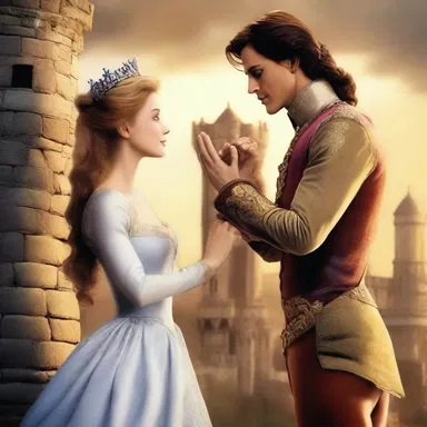 In the romantic movie, the charming prince rescued the princess from the tower.