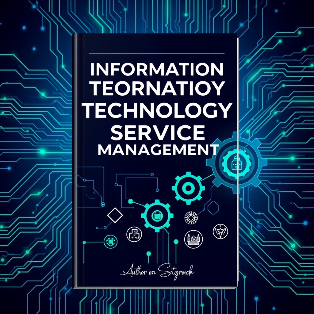 A visually striking book cover design focused on Information Technology Service Management