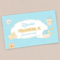 A cheerful welcome banner for the arrival of a new baby boy. Incorporate the names of the parents, Kushal and Shirley, into an elegant design with baby-themed items and soft, welcoming colors.