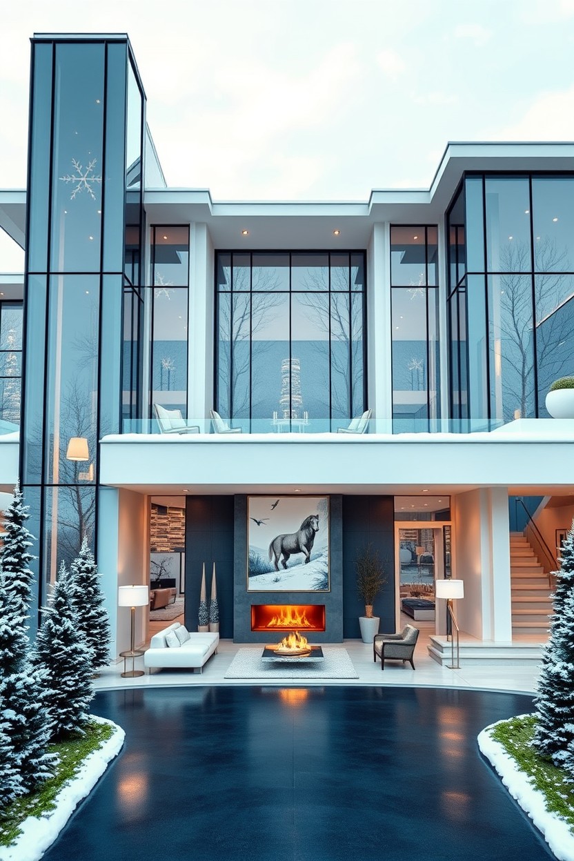 A stunning dream mansion inspired by the personality traits associated with January individuals: elegant, disciplined, and ambitious