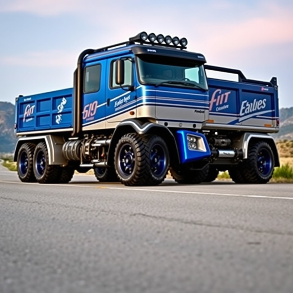 A modified Fiat 682 N3 truck with a 6x2 configuration, showcasing its unique tuning