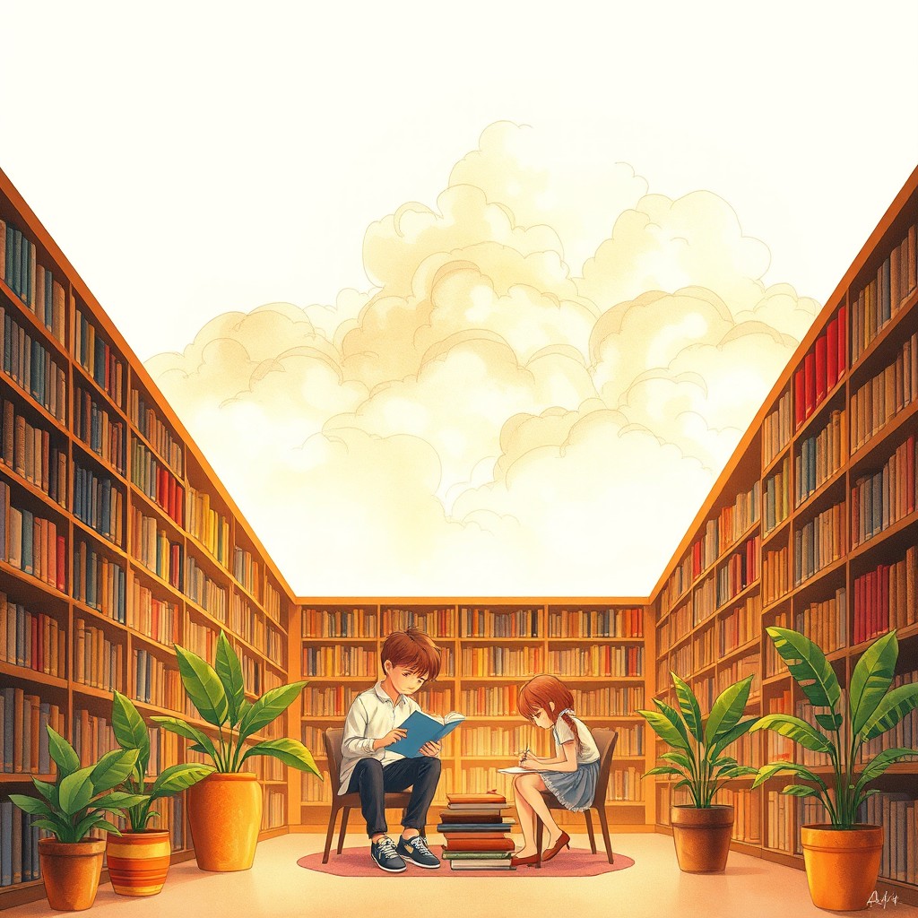 an elegant and aesthetic A4 book cover featuring a warm-toned watercolor illustration