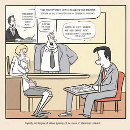 A light-hearted comic strip illustrating a job interview where the applicant mentions their willingness to give 110 percent and the interviewer, who's a statistician, reacts humorously.