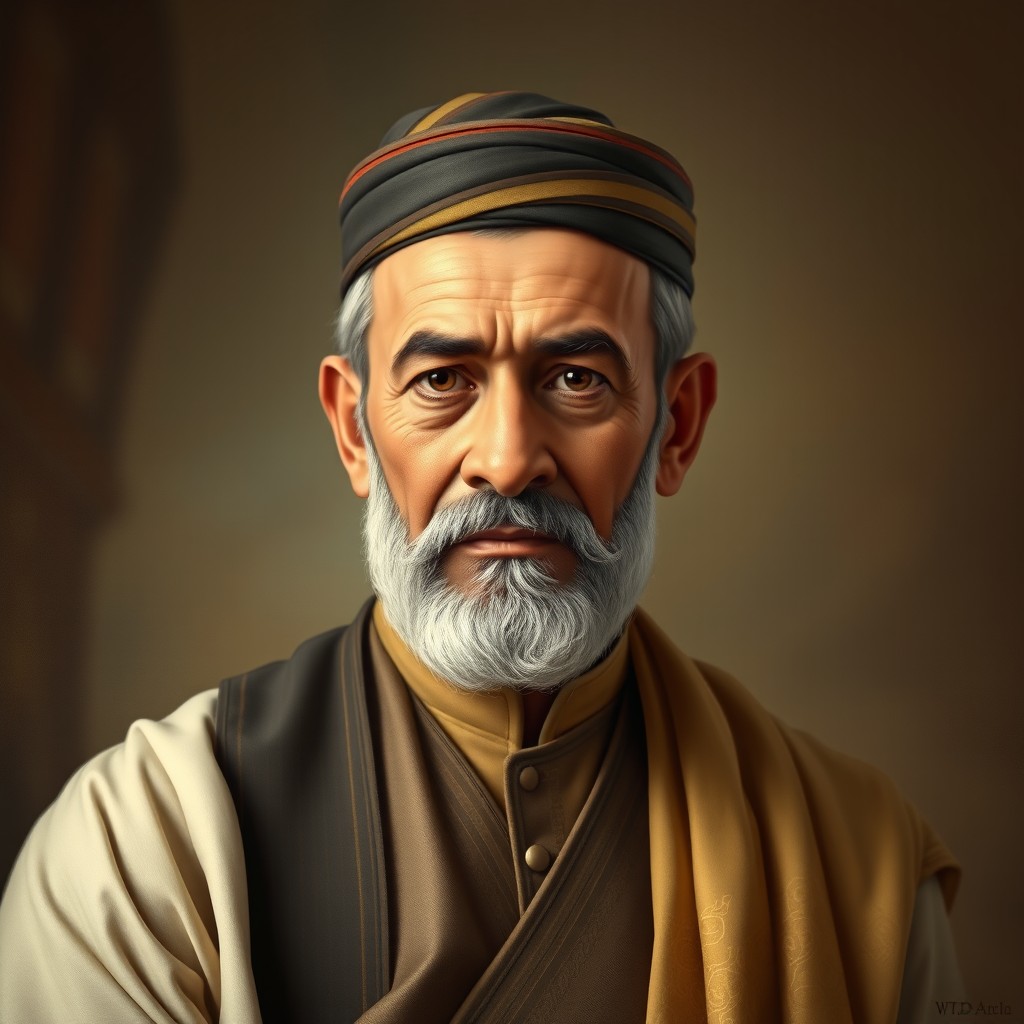 A detailed portrait of W