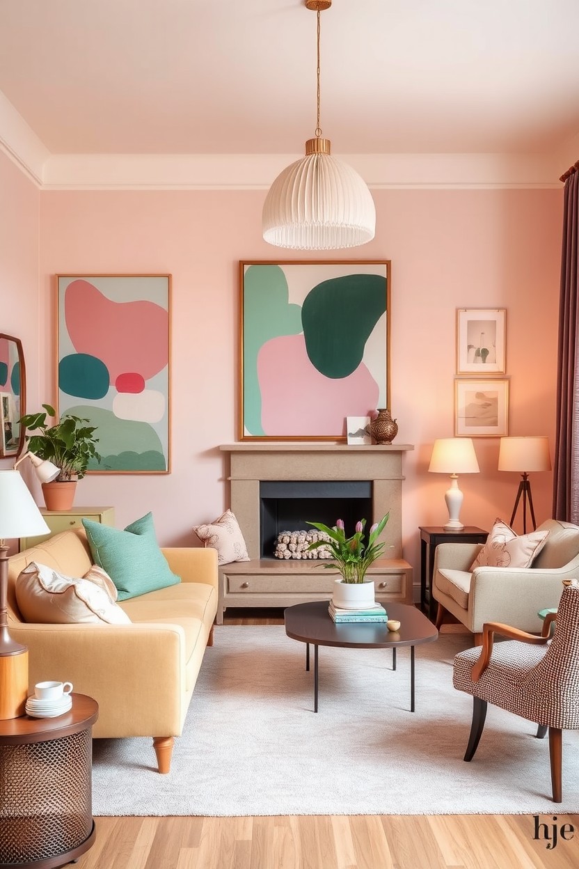 A warm and inviting living room interior reflecting the creative and free-spirited traits of February