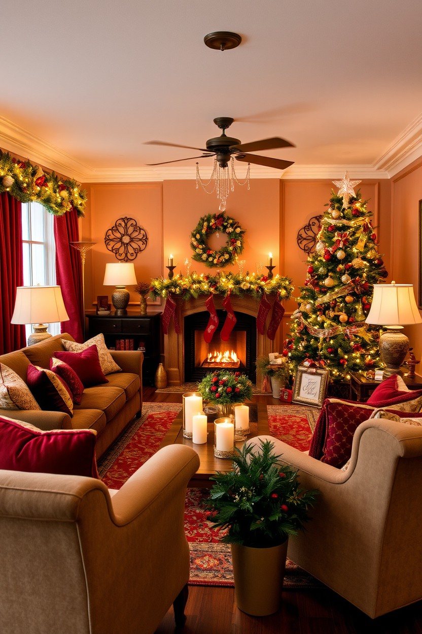 A December-inspired living room interior design that reflects joy and festivity