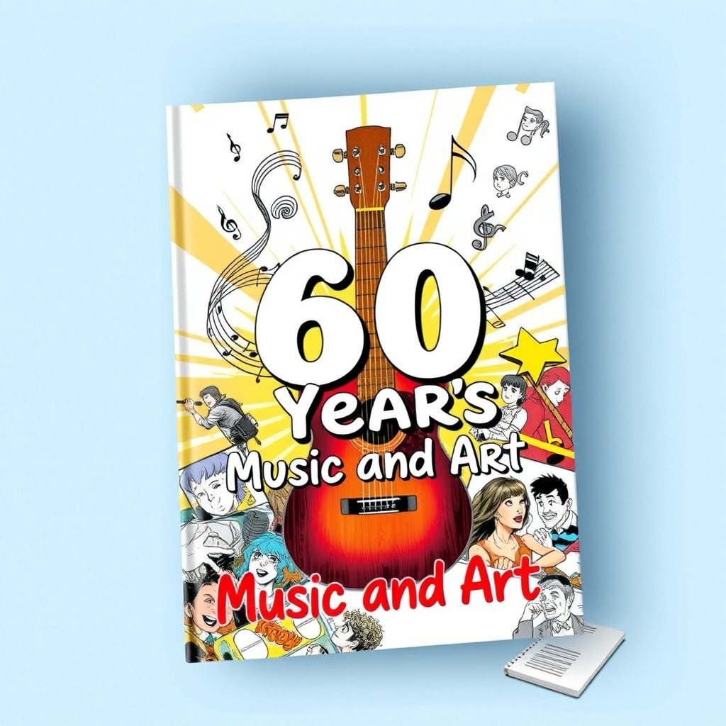 A beautifully designed book cover celebrating 60 years of a father's life