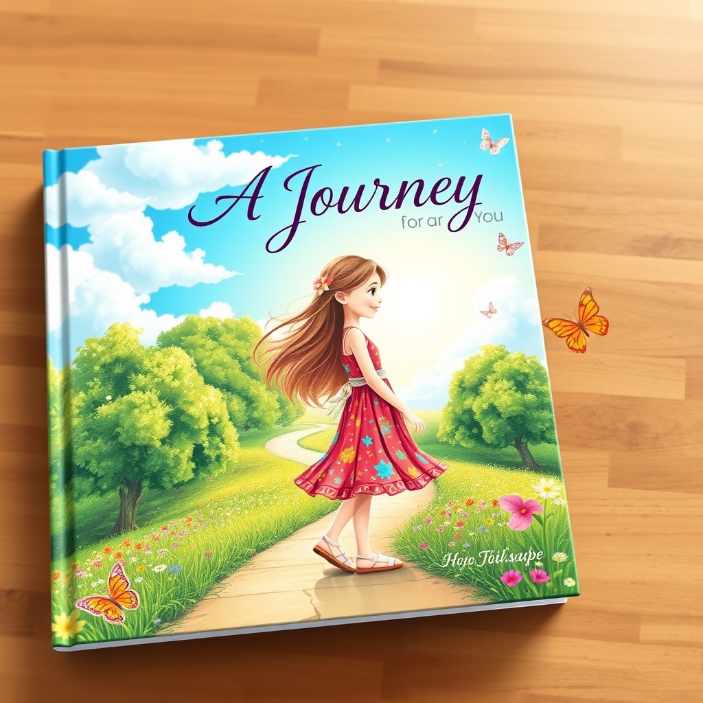 A captivating book cover for a 15-year-old girl themed 'A Journey for You'