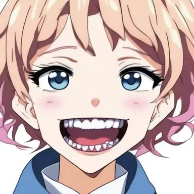 The character in the anime series developed an enanthema on the inside of her mouth due to a rare disease.