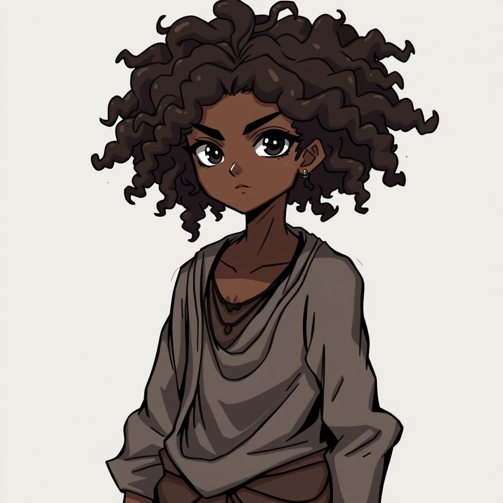 An original character inspired by the Soul Eater art style, embodying a dark-fantasy tone