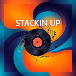 A vibrant and artistic album cover featuring an abstract design with bold colors and intricate shapes