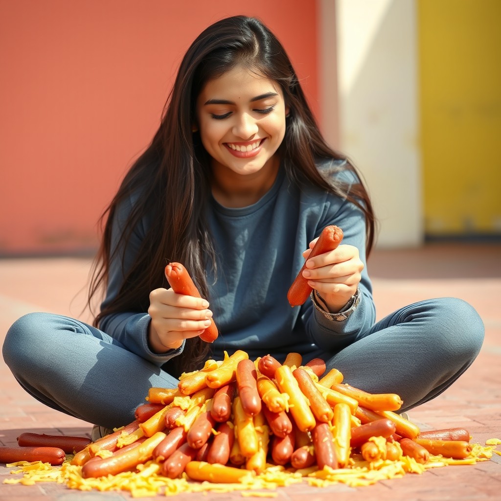 Discover the Charm: Hot Pakistani Girl Sitting Criss-Cross