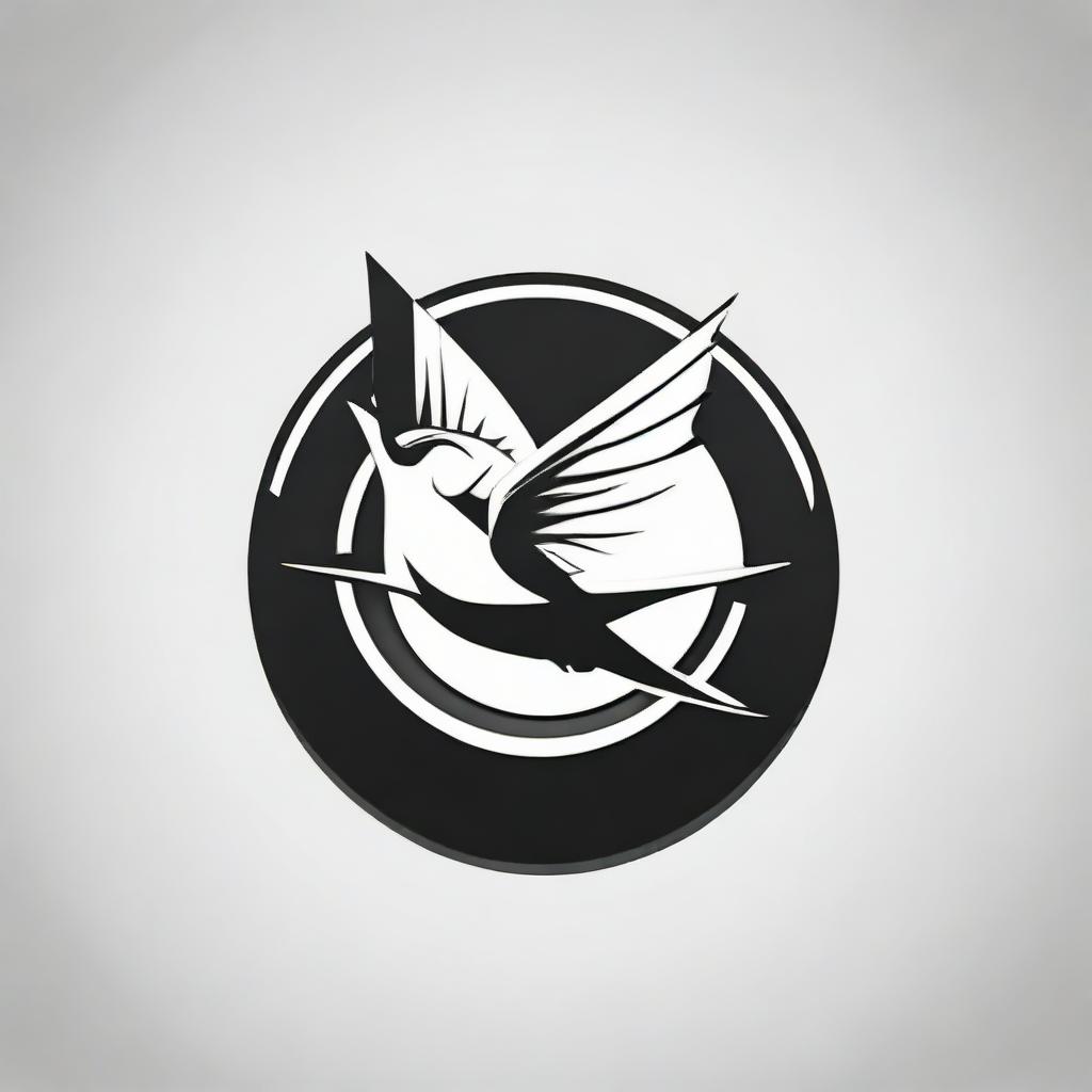 A sports brand logo featuring a sleek swallow bird, depicted in an elegant black and white style.