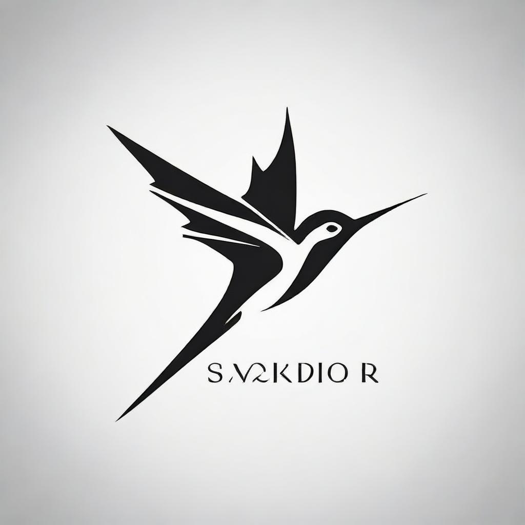 A sports brand logo featuring a sleek swallow bird, depicted in an elegant black and white style.