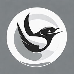 A sports brand logo displaying a stylized black and white swallow bird.