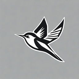 A sports brand logo displaying a stylized black and white swallow bird.