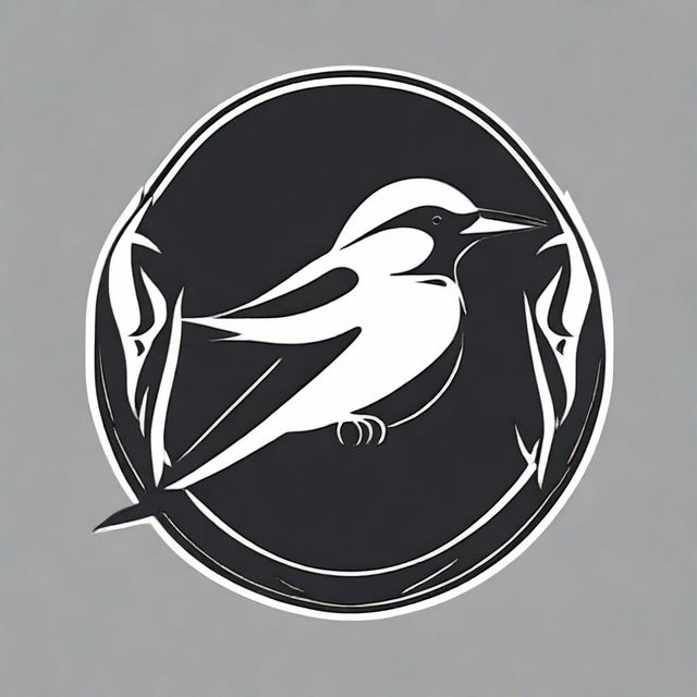 A sports brand logo displaying a stylized black and white swallow bird.