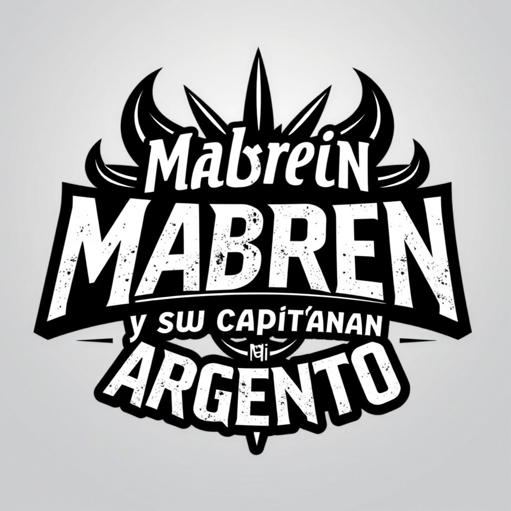 A logo design for a rock band called 'Marben y su capitán Argento'