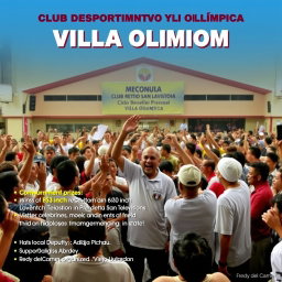 An exciting sports tournament at the Club Deportivo y Cultural Villa Olímpica, featuring a festive atmosphere filled with enthusiastic participants