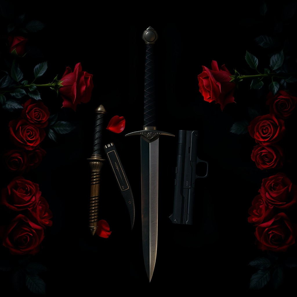 A dark and eerie movie cover with a foreboding atmosphere