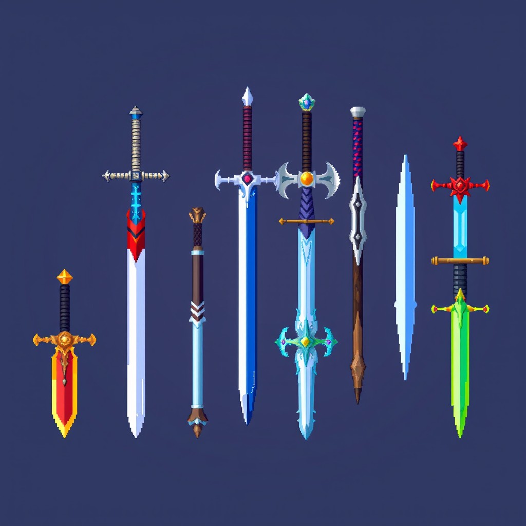 Pixel Art Sword Collection: Unleash Your Imagination