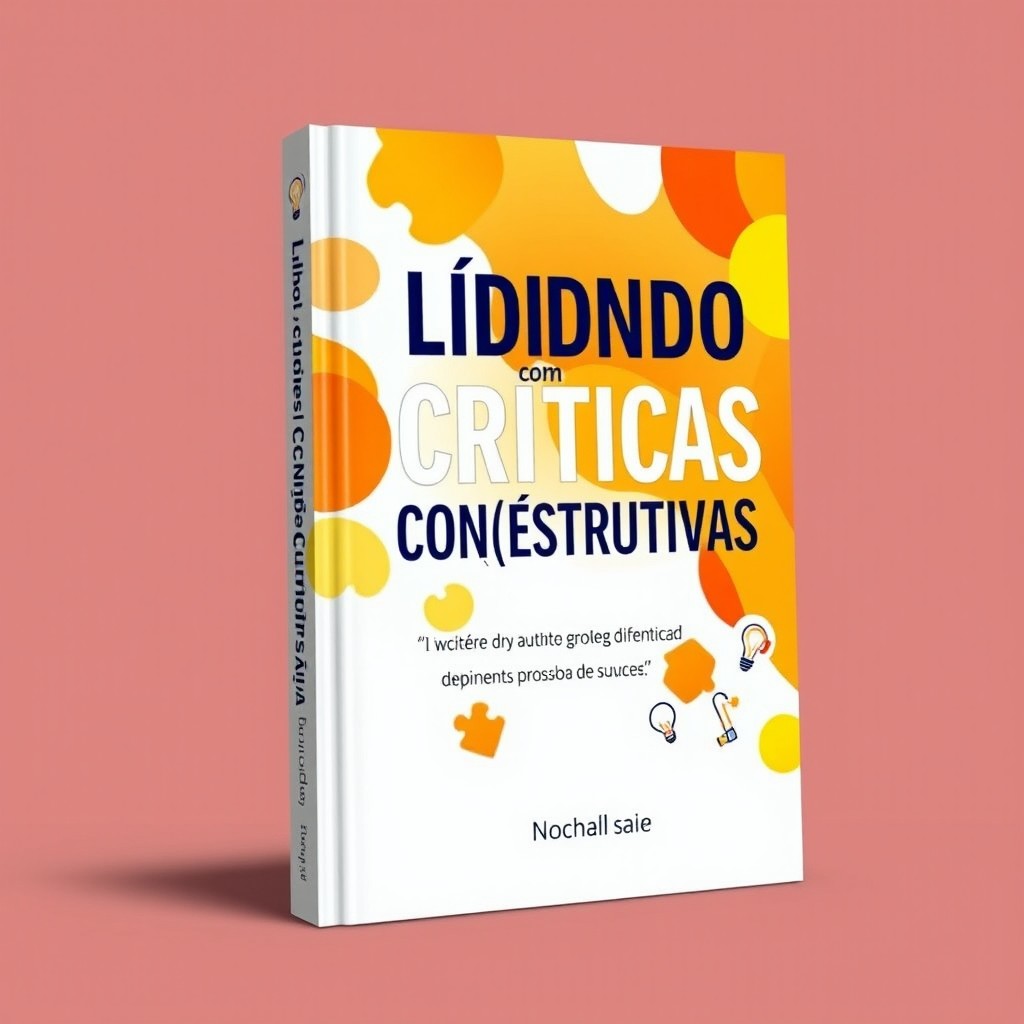 A visually striking book cover featuring the title 'Lidando com Críticas Con(DE)strutivas' in an impactful, modern font