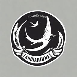 A black and white logo for a sports brand, illustrating a swallow bird in a visually captivating design.