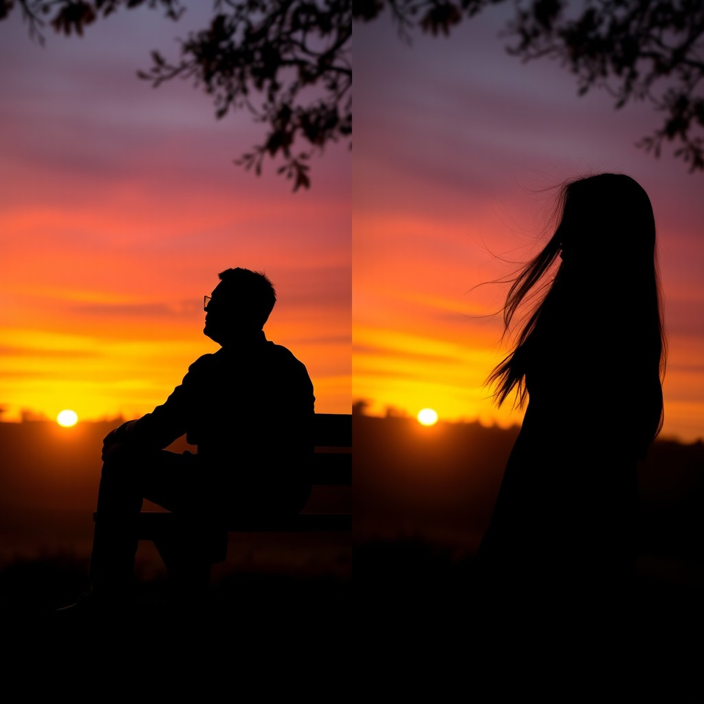 A beautiful diptych image divided into two sections