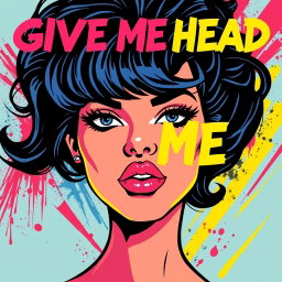 A striking album cover design featuring a stylized woman's head as the central focus