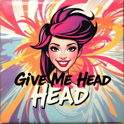 An eye-catching album cover featuring a stylized head of a young woman at the center