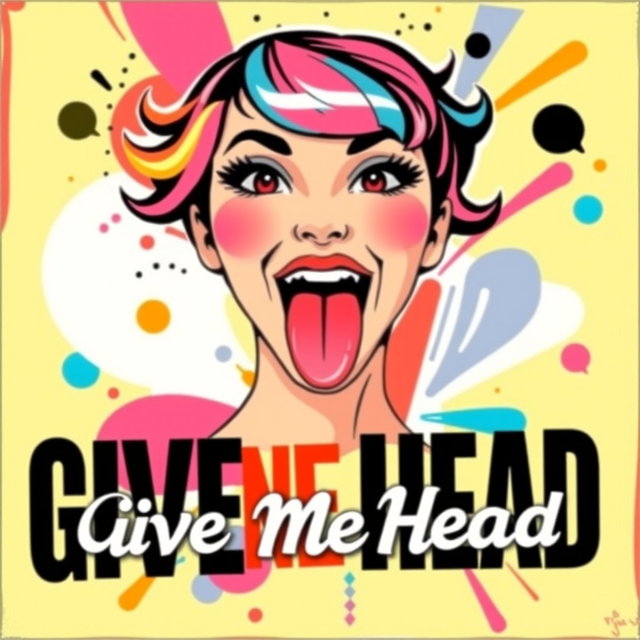 An engaging album cover featuring a stylized head of a young woman with her tongue playfully sticking out