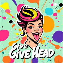 An engaging album cover featuring a stylized head of a young woman with her tongue playfully sticking out