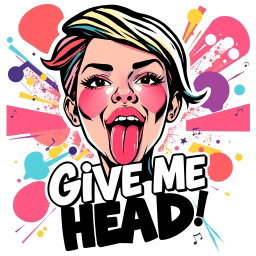 An engaging album cover featuring a stylized head of a young woman with her tongue playfully sticking out