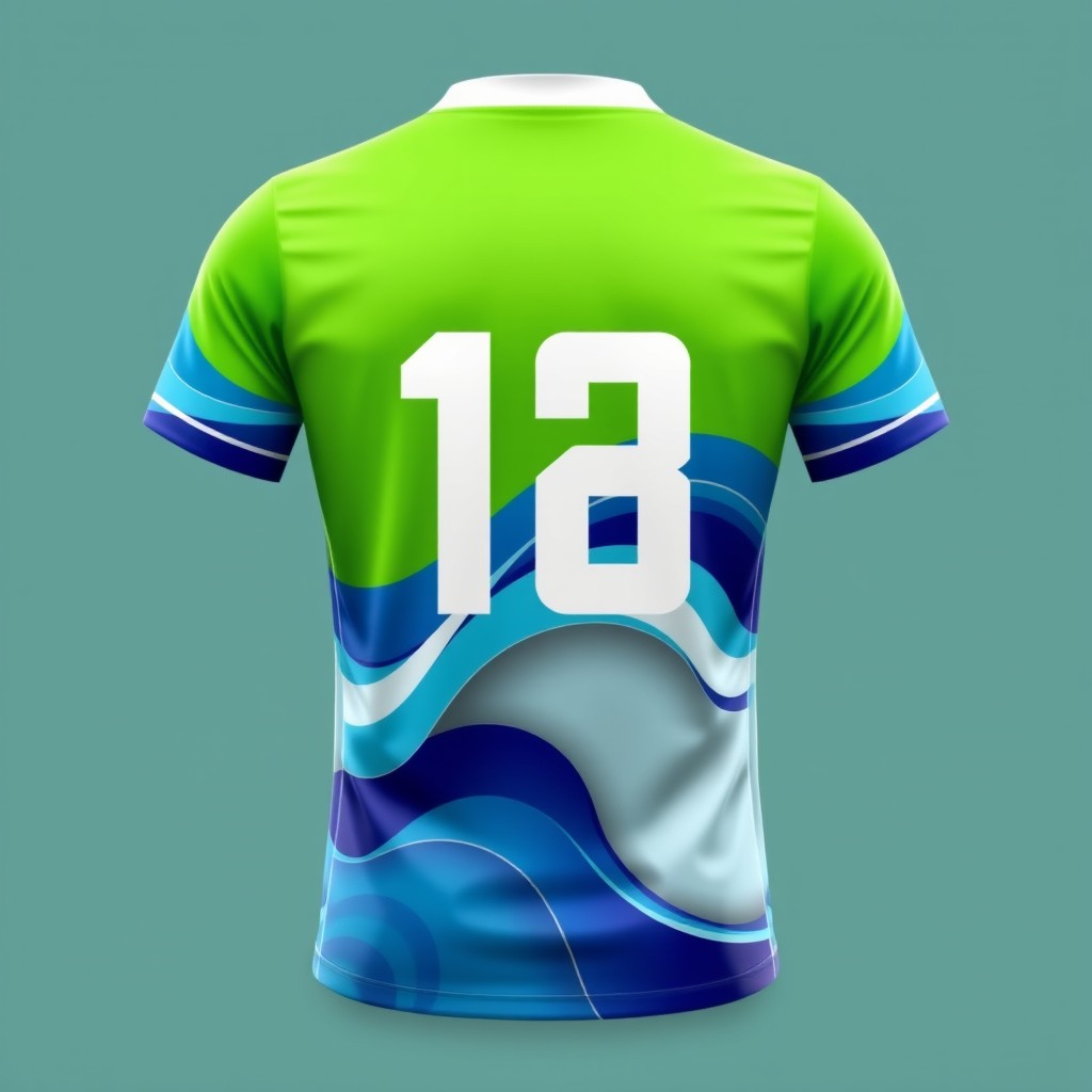 A stylish and modern soccer jersey design featuring a sleek silhouette