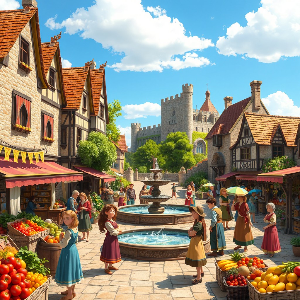 A Lively Medieval Square Awaits You!