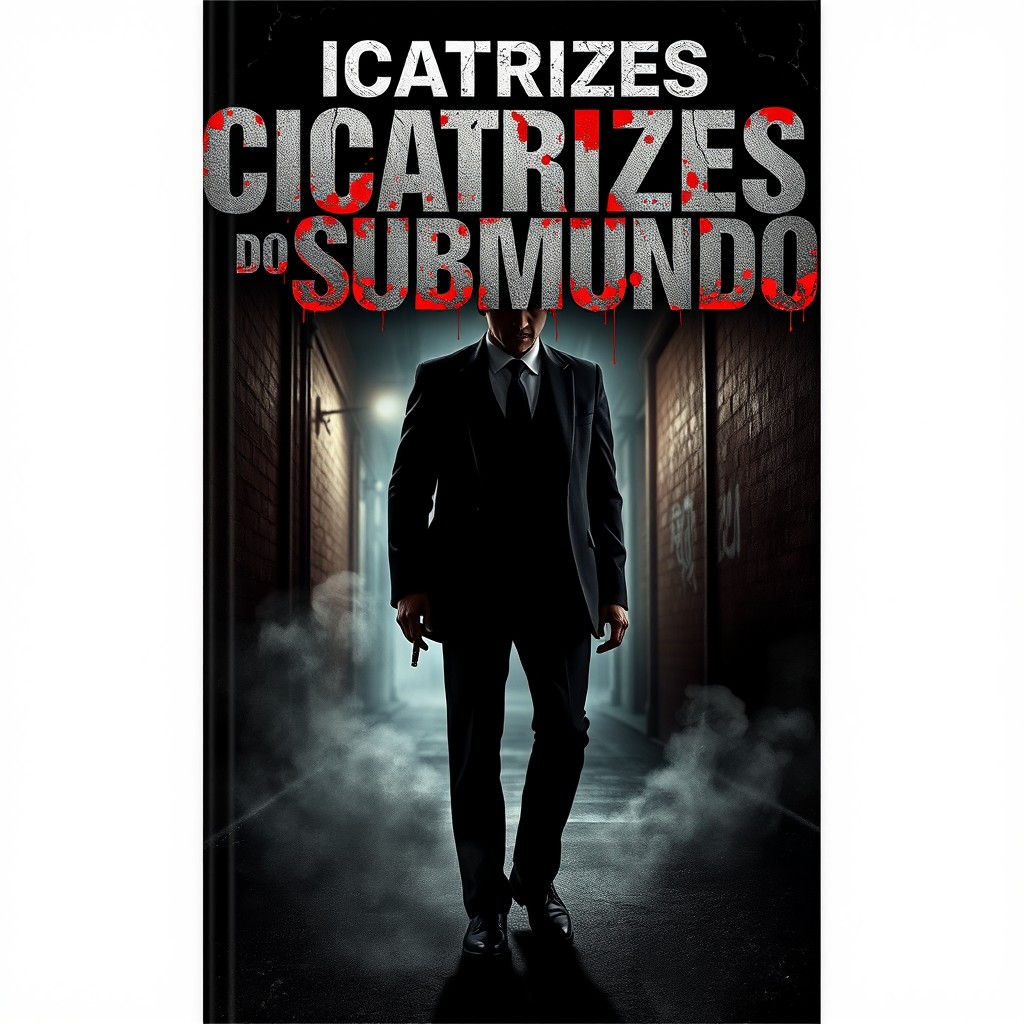 A gripping book cover for a mafia novel titled 'Cicatrizes do Submundo'